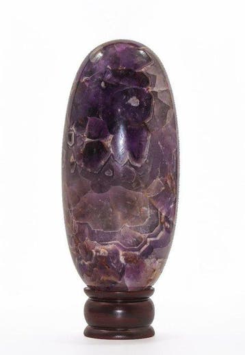 Impressionnant cristal lingam d’améthyste rêveuse de 185 mm
