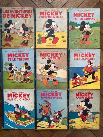 Mickey Hachette - 9 Comics - Disney - 1948, Collections