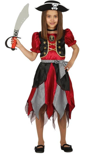 Piraten Kostuum Kind Rood, Kinderen en Baby's, Carnavalskleding en Verkleedspullen, Verzenden, Nieuw