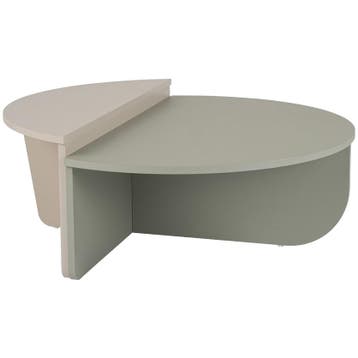 Evila Salontafel - Groen/Beige - Nieuw/Ongebruikt - Melamine, Verzenden, Nieuw, 50 tot 100 cm, Scandinavisch