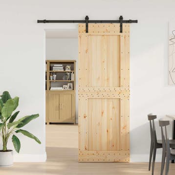 vidaXL Schuifdeur NARVIK 85 x 210 cm (152,5 cm) Naturel en, Verzenden, Nieuw