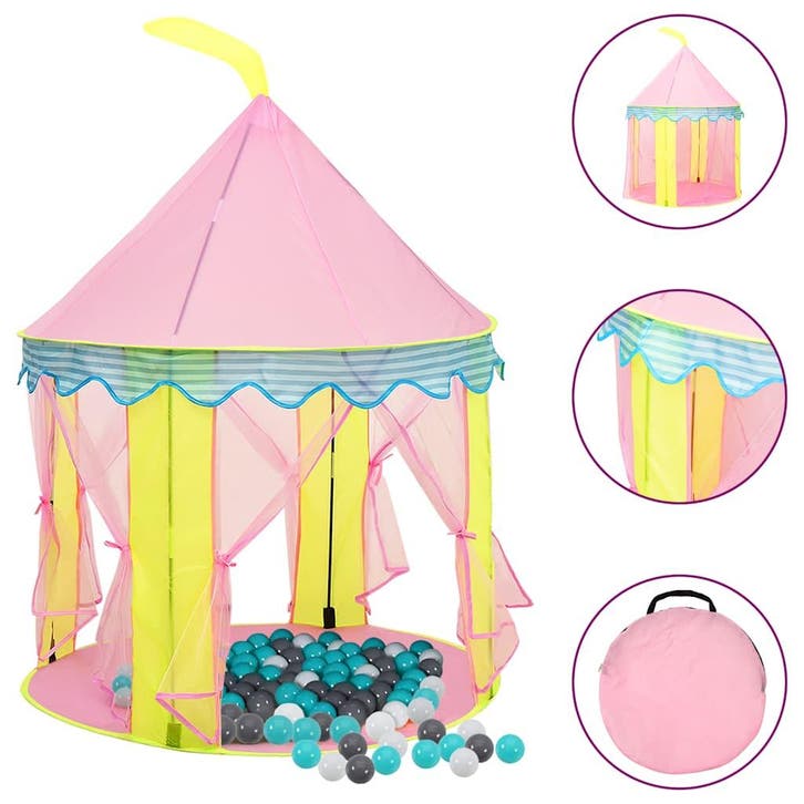 vidaXL Kinderspeeltent met 250 ballen 100x100x127 cm roze, Kinderen en Baby's, Speelgoed | Buiten | Speeltoestellen, Nieuw, Verzenden