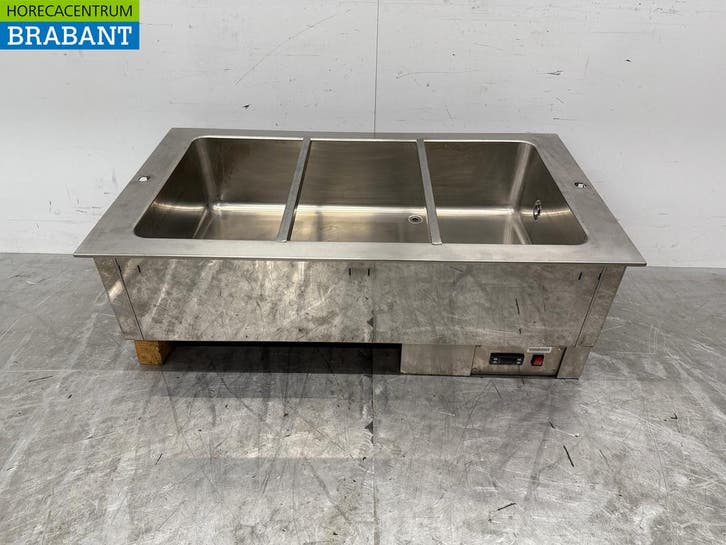 Bain Marie à encastrer en acier inoxydable 3 x 1/1 GN 400V, Zakelijke goederen, Horeca | Keukenapparatuur, Verzenden