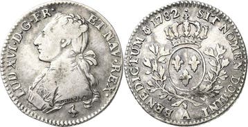 1/5 Écu aux rameaux dolivier 1782, Frankreich Ludwig Xv.., Verzenden, België