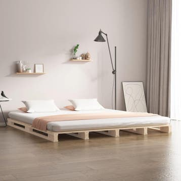 vidaXL Palletbed massief hout 180x200 cm, Verzenden