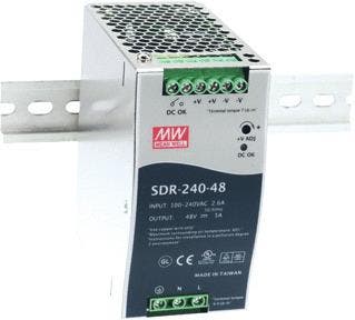 Mean Well SDR Gelijkstroomvoeding 48V | SDR-240-48, Verzenden
