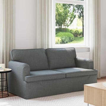 vidaXL bank / zetel Donkergrijs 162 x 80 x 85 cm Stof, Verzenden