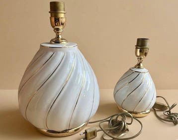 Lamp (2) - Hollywood Regency - Verguld messing -, Nieuw