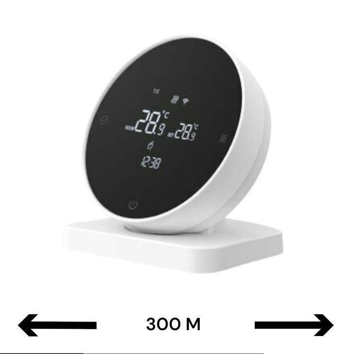 Smart WiFi Opbouw Thermostaat | Rond | Touchscreen | Draadlo, Bricolage & Construction, Thermostats, Envoi