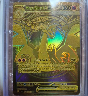 1 Graded card - Mega-Glurak X 130/094 Foil, Full art - CGC 9, Nieuw