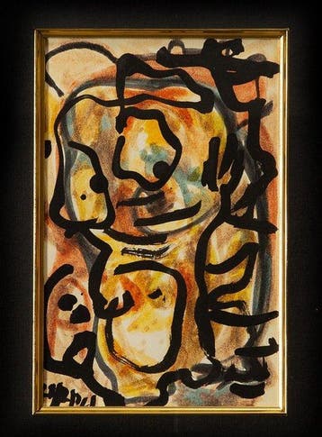 Karel Appel (1921-2006) - Abstract Composition (recto-verso)