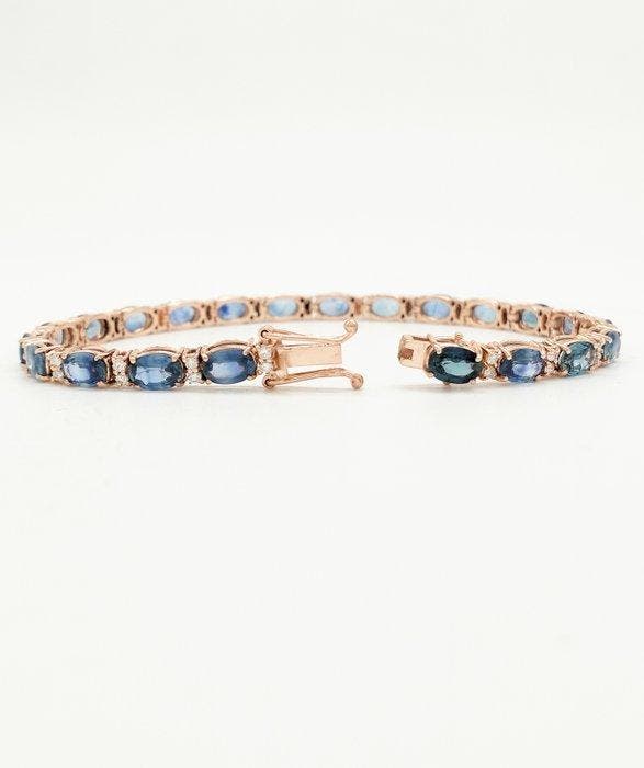 Bracelet - 18 carats Or rose Saphir - Diamant, Bijoux, Sacs & Beauté, Bijoux anciens