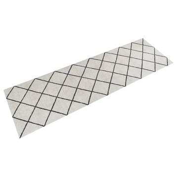 vidaXL Keukenmat wasbaar geblokt 60x180 cm fluweel, Verzenden