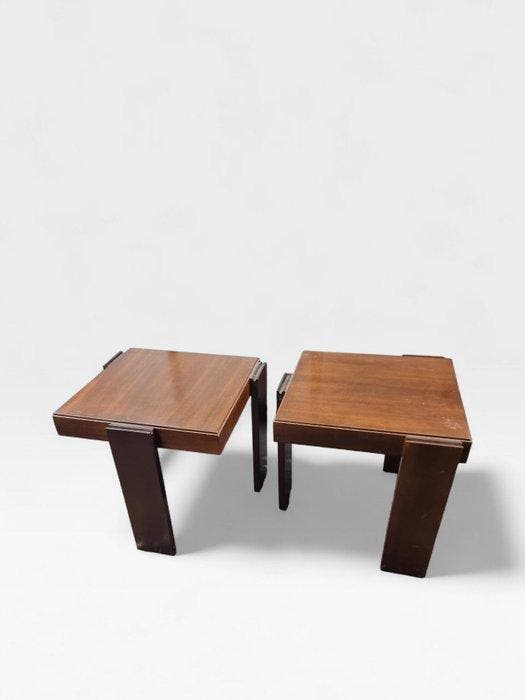Table dappoint - Acajou - Deux tables dappoint empilables., Antiquités & Art, Art | Objets design
