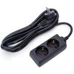 Stekkerdoos & Verlengsnoer 3680W - 2 Stopcontacten, 3m LED T, Verzenden, Nieuw