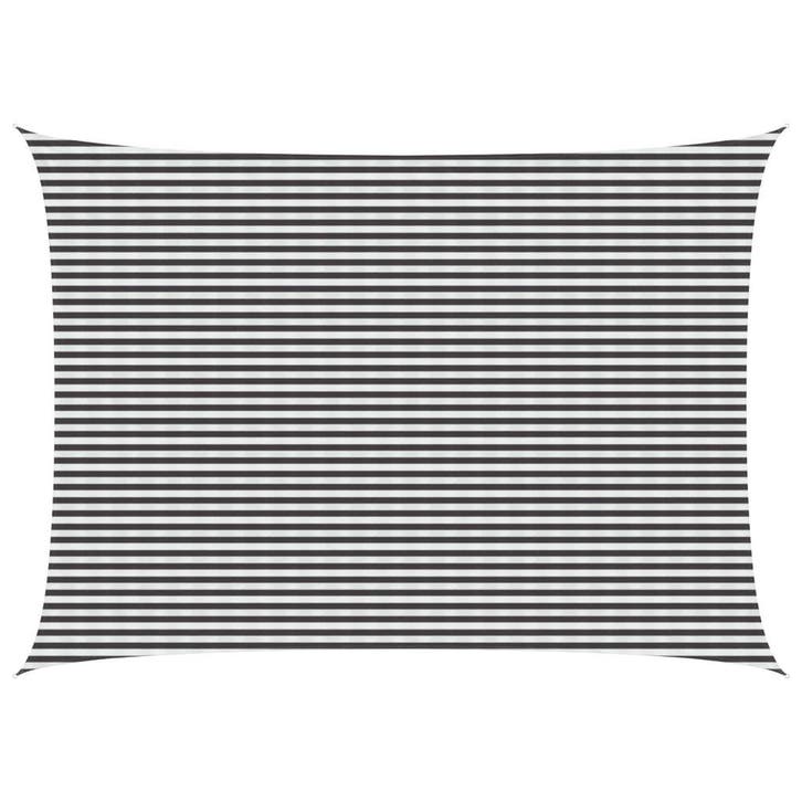 vidaXL Zonneschaduwzeil 5 x 8 m HDPE Rechthoekig Antraciet, Tuin en Terras, Parasols, Nieuw, Verzenden