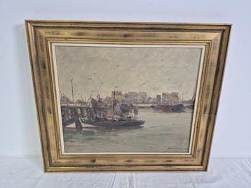 Gorge Hambuchen (1901-1971.) - Boten aan de Kant, Antiek en Kunst