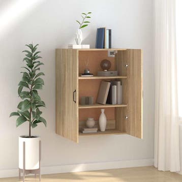 vidaXL Hangkast 69,5x34x90 cm bewerkt hout sonoma, Verzenden, Nieuw