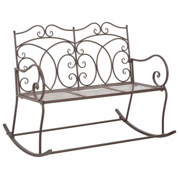 vidaXL Tuinbank 104 cm ijzer antiekbruin, Tuin en Terras, Verzenden, Nieuw