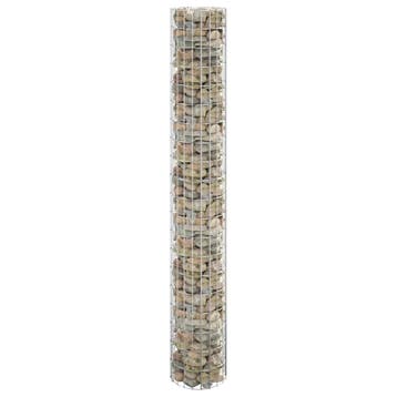 vidaXL Gabion paal rond Ø30x200 cm gegalvaniseerd staal, Verzenden, Nieuw