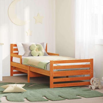 vidaXL Bedframe met hoofdeinde Wasbruin 80 x 200 cm Bewerkt, Verzenden, Nieuw