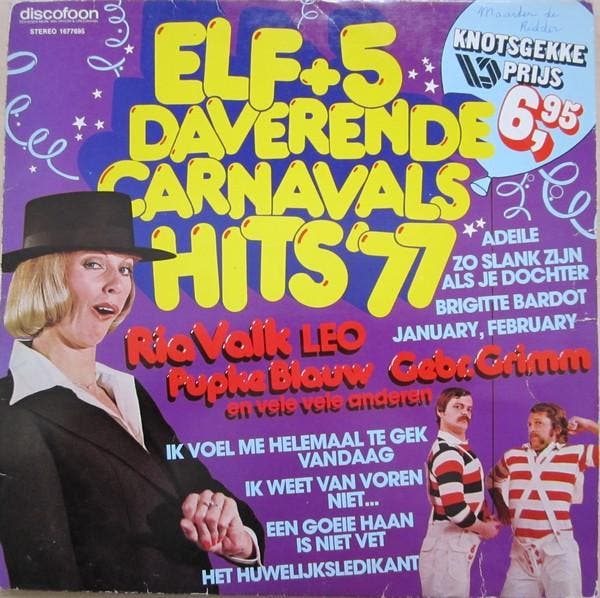 Various - Elf + 5 Daverende Carnavals Hits 77, Cd's en Dvd's, Vinyl | Pop, Gebruikt, Verzenden