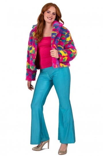 Flared Broek Neon Blauw, Verzenden, Nieuw