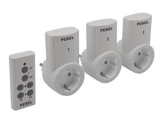 2dekans | Perel Stopcontacten, met afstandsbediening, set, Elektronische apparatuur, Overige elektronische apparatuur, Ophalen of Verzenden