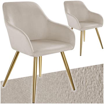 Eetkamerstoel Marilyn fluweellook, gouden poten, Huis en Inrichting, Verzenden, Nieuw