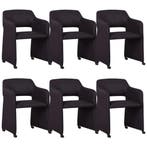 Set van 6 Leren eetkamerstoelen Icon - Toledo Merlin, Ophalen of Verzenden