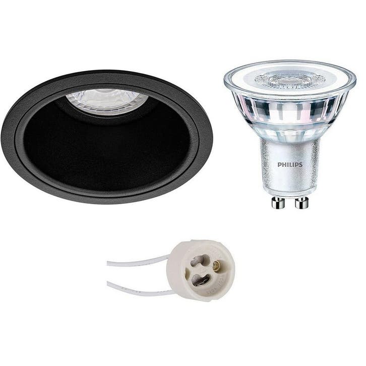 5W LED Spot Set Mat Zwart - Ronde Inbouwspot GU10, Witte & Z, Maison & Meubles, Lampes | Spots, Envoi