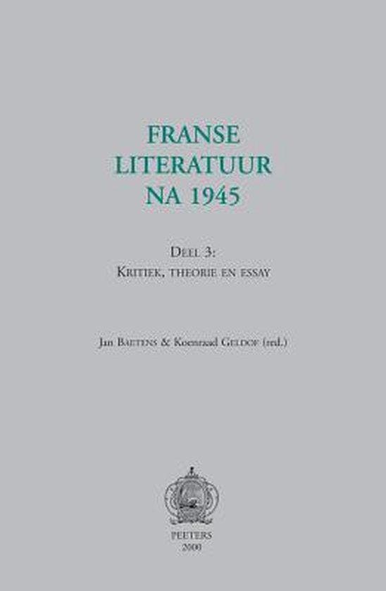Franse literatuur na 1945. Deel 3: kritiek, theorie en essay, Livres, Littérature, Envoi