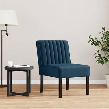 vidaXL Stoel fluweel blauw, Verzenden, Nieuw