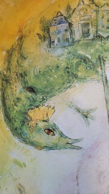 Marc Chagall (1887-1985) - Grande Lithographie double page:, Antiek en Kunst