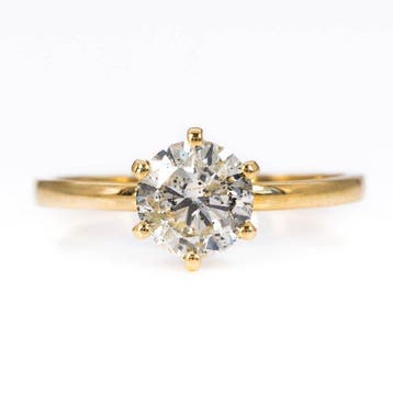 Zonder minimumprijs - Ring - 14 karaat Geel goud - 1.06ct.