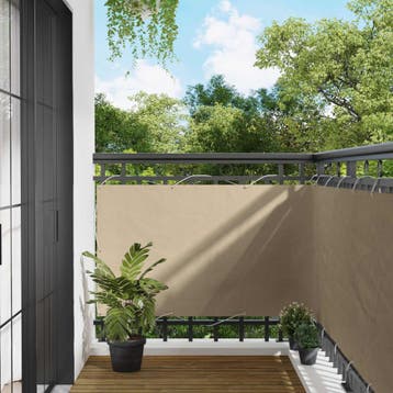 vidaXL Balkonscherm 90 x 200 cm PU gecoate oxford alu, Verzenden