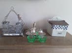 Zout- en pepervaatjes (16) - Verzilverd, Glas, Porselein -