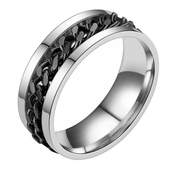 Fako Bijoux - Fidget Ring - Anxiety Ring - Angst Ring -, Handtassen en Accessoires, Ringen, Verzenden