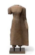 Angkor Borei Steen Prakho Chan Buddha Shakyamini - 63 cm