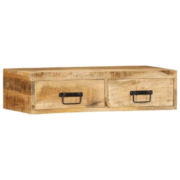 vidaXL Tv-meubel wandmontage 80x30x19 cm massief ruw, Huis en Inrichting, Woonaccessoires | Cd- en Dvd-rekken, Verzenden, Nieuw