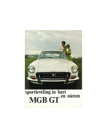 1967 MG MGB GT BROCHURE NEDERLANDS