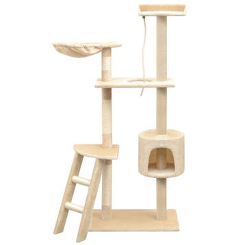 vidaXL Kattenkrabpaal met sisal krabpalen 150 cm beige, Verzenden