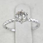 Zonder minimumprijs - Ring - 14 karaat Witgoud - 0.73ct. tw.