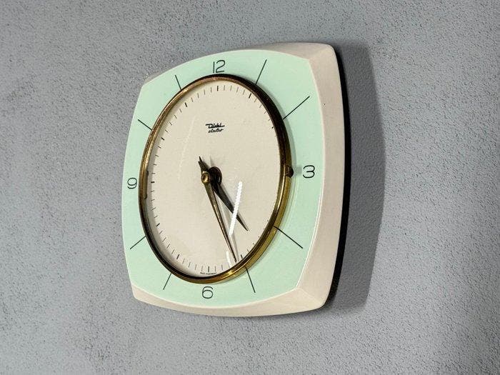 Wandklok - Diehl Electro - Metaal, Glas - 1950-1960 -, Antiek en Kunst, Kunst | Designobjecten