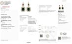 Oorbellen - 14 karaat Geel goud - 9.39ct. tw. Smaragd -