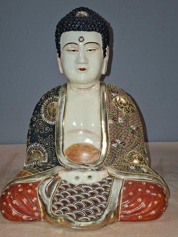 Bouddha - Beeld Aardewerk - Japan (Zonder minimumprijs)