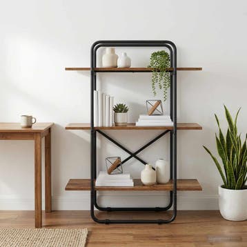 vidaXL Boekenplank 3-laags 60 x 35 x 105 cm PB Eikenhout, Verzenden, Nieuw