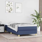 vidaXL Boxspring bed 80x200 cm stof blauw, Verzenden, Nieuw