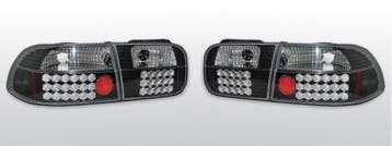 Achterlichten  geschikt voor Honda Civic 92-95 3D  LED zwart, Verzenden
