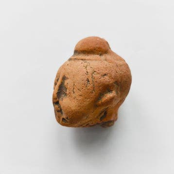 Oud-Siamese Beschilderde terracotta Goddelijke Hoofd -